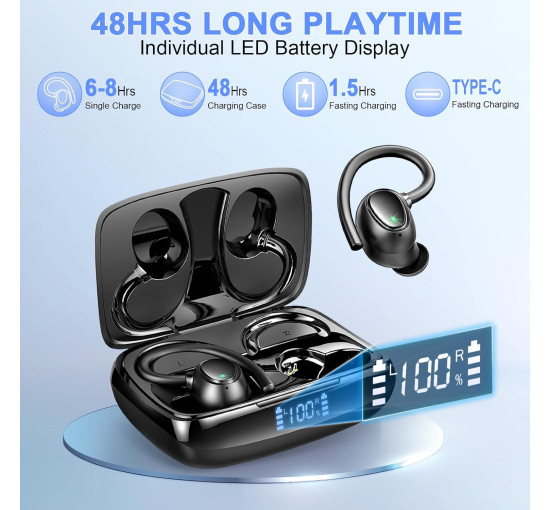 Беспроводные наушники Lrecat i21Bluetooth 5.3 черные (my-6134)