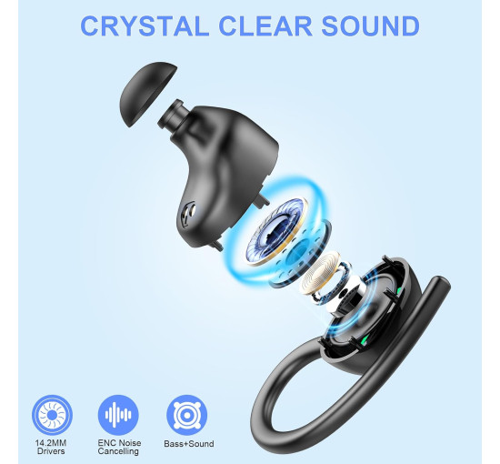 Беспроводные наушники Lrecat i21Bluetooth 5.3 черные (my-6134)