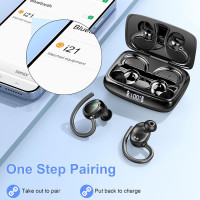 Беспроводные наушники Lrecat i21Bluetooth 5.3 черные (my-6134)