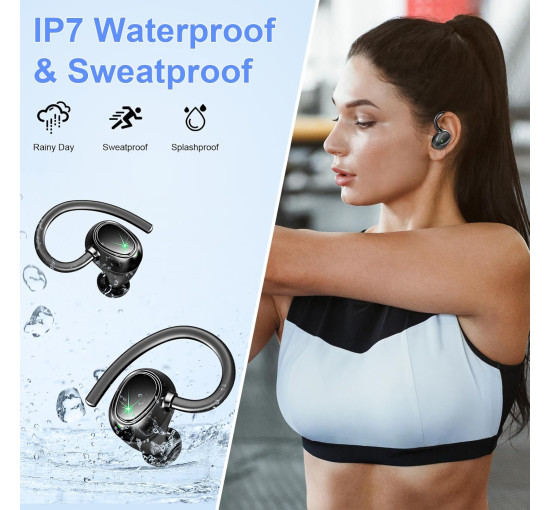 Беспроводные наушники Lrecat i21Bluetooth 5.3 черные (my-6134)