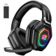 Бездротові навушники з RGB-підсвічуванням Ozeino OW810 з мікрофоном, чорний (my-6086)