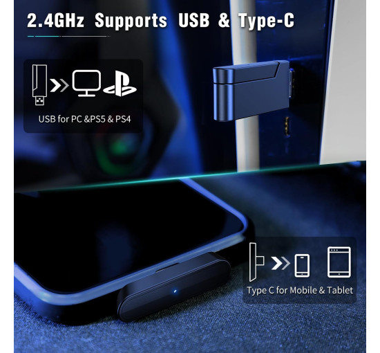 Бездротові навушники з RGB-підсвічуванням Ozeino OW810 з мікрофоном, чорний (my-6086)