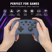 Беспроводной контроллер YTEAM с функцией NFC турбо-гироскоп 6 осей, двойная вибрация синий (my-8130)