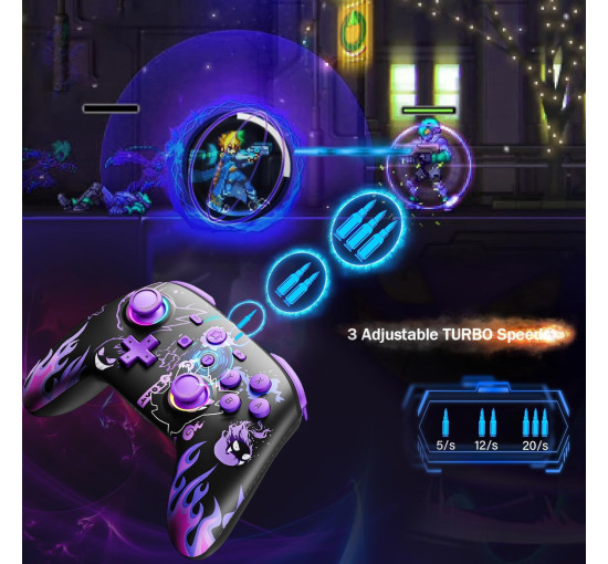 Беспроводной профессиональный контроллер для Nintendo Switch/OLED/Lite поддержка Switch, ПК, Android, iOS (my-11112)