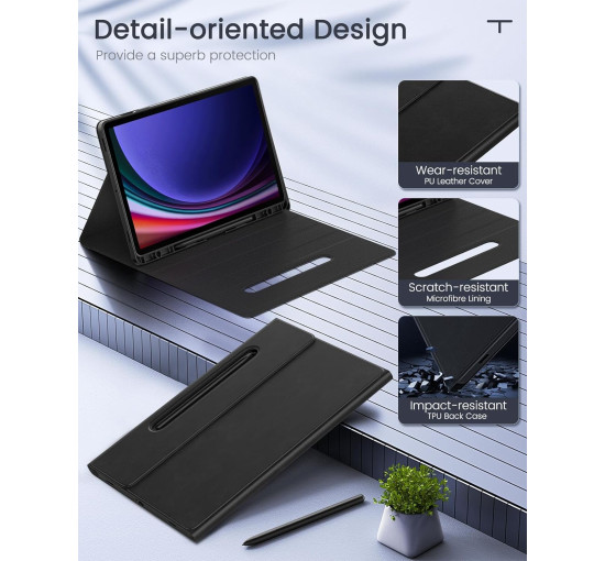 Чехол-клавиатура MoKo SM-X810, SM-X816, SM-X818 для Galaxy Tab S9 Plus с клавиатурой черный (my-8141)