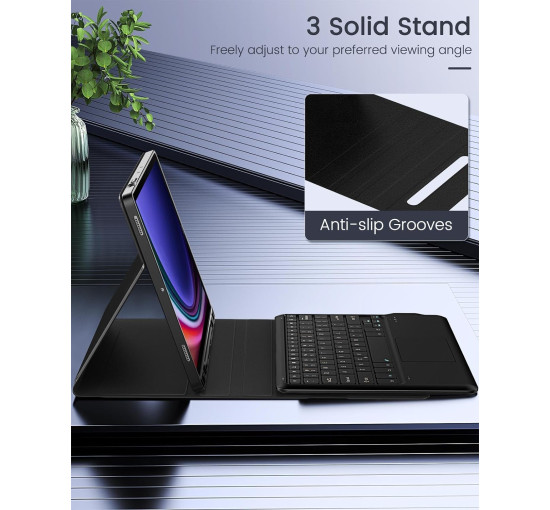 Чехол-клавиатура MoKo SM-X810, SM-X816, SM-X818 для Galaxy Tab S9 Plus с клавиатурой черный (my-8141)