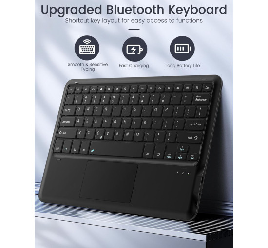 Чехол-клавиатура MoKo SM-X810, SM-X816, SM-X818 для Galaxy Tab S9 Plus с клавиатурой черный (my-8141)
