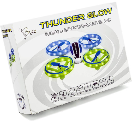 Дрон Thunder Glow Buzz Toys білий (my-11043)