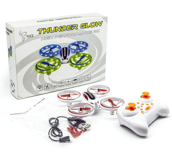 Дрон Thunder Glow Buzz Toys білий (my-11043)