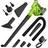 Електричний пилосос для листя 20 В зелений (my-11029)