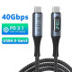 Кабель USB-С4 PD з дисплеєм Daguaika 240 W 40Gbps Thunderbolt 3/4 (my-8123)