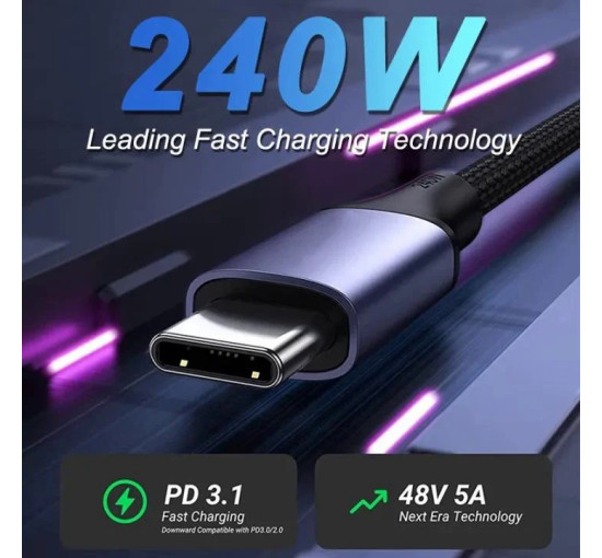 Кабель USB-С4 PD з дисплеєм Daguaika 240 W 40Gbps Thunderbolt 3/4 (my-8123)
