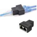Комплект разъемов-разветвителей RJ45 черный (my-6159)