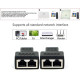Комплект разъемов-разветвителей RJ45 черный (my-6159)