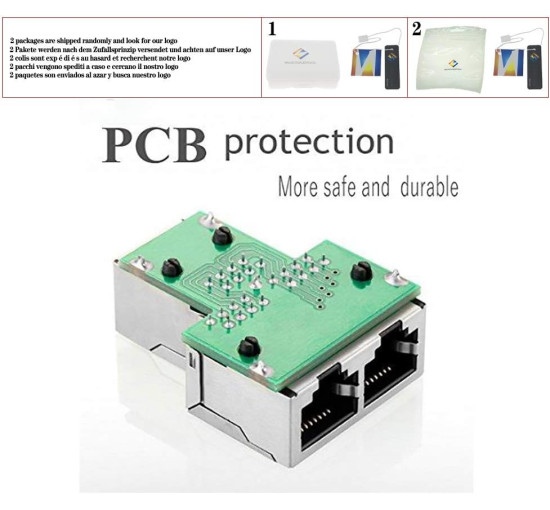 Комплект разъемов-разветвителей RJ45 черный (my-6159)