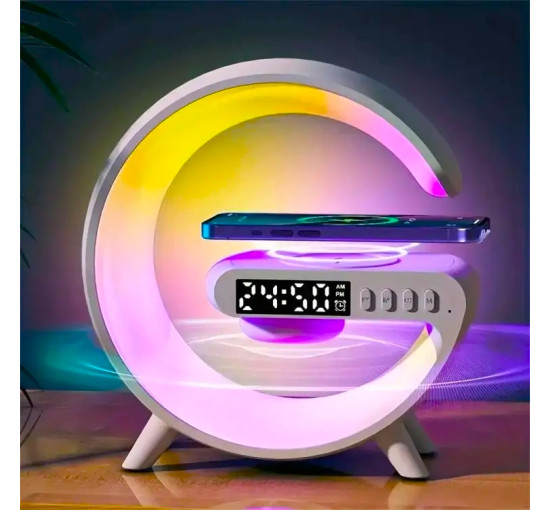 Лампа-нічник G63 RGB G-Smart Light з бездротовою зарядкою 10W та Bluetooth колонкою (my-6126)