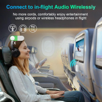 Передавач та приймач SONRU B101 Bluetooth 5.3 аудіо адаптер 2-в-1 білий (my-8122)