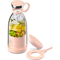 Портативный блендер Fresh Juice для свежего сока 350 мл 50 Вт USB-перезаряжаемый розовый (my-11012)