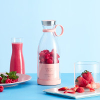 Портативний блендер Fresh Juice для свіжого соку 350 мл 50 Вт USB-рожевий, що перезаряджається (my-11012)