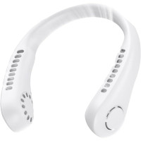 Портативный вентилятор на шею COKEEY с воздушным потоком на 360° аккумулятор на 3000 мАч белый (my-11118)