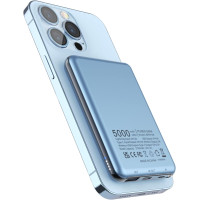 Повербанк KOOSEED BP970W 5000 мАг для iPhone15 14 13 12 Pro Max Plus Magsafe USB Type C синій (my-11108)