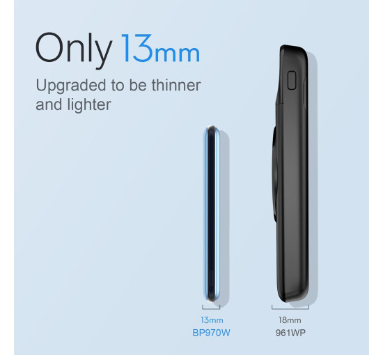 Повербанк KOOSEED BP970W 5000 мАч для iPhone15 14 13 12 Pro Max Plus Magsafe USB Type C синий (my-11108)