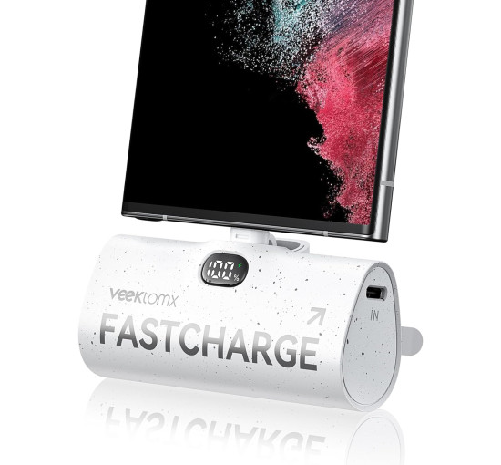Повербанк VEEKTOMX VT052L-Lightning 5000 мАг USB Type C 18 Вт швидка зарядка білий (my-11109)