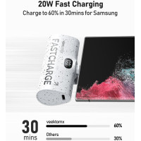 Повербанк VEEKTOMX VT052L-Lightning 5000 мАч USB Type C 18 Вт быстрая зарядка белый (my-11109)