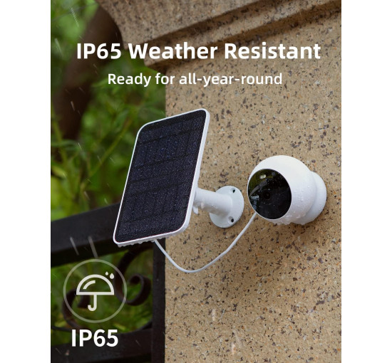 Солнечное зарядное устройство Noorio 2.6W/5V с кабелем 10 футов и регулируемым кронштейном для камеры видеонаблюдения (my-11002)