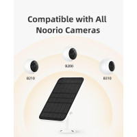 Сонячний зарядний пристрій Noorio 2.6W/5V з кабелем 10 футів та регульованим кронштейном для камери відеоспостереження (my-11002)