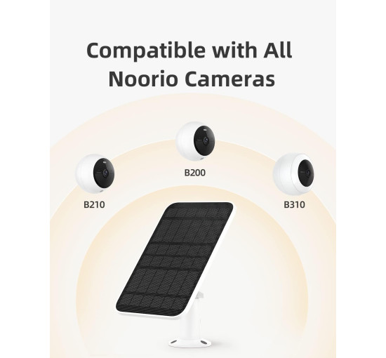 Солнечное зарядное устройство Noorio 2.6W/5V с кабелем 10 футов и регулируемым кронштейном для камеры видеонаблюдения (my-11002)