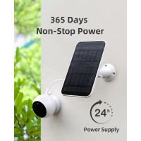 Сонячний зарядний пристрій Noorio 2.6W/5V з кабелем 10 футів та регульованим кронштейном для камери відеоспостереження (my-11002)