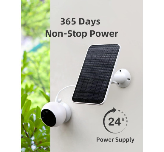 Солнечное зарядное устройство Noorio 2.6W/5V с кабелем 10 футов и регулируемым кронштейном для камеры видеонаблюдения (my-11002)