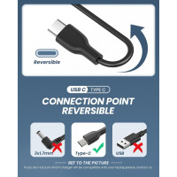 Зарядное устройство Polerty USB C/TYPE C мощностью 65 Вт (my-8073)