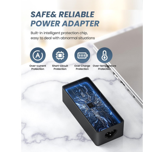 Зарядное устройство Polerty USB C/TYPE C мощностью 65 Вт (my-8073)