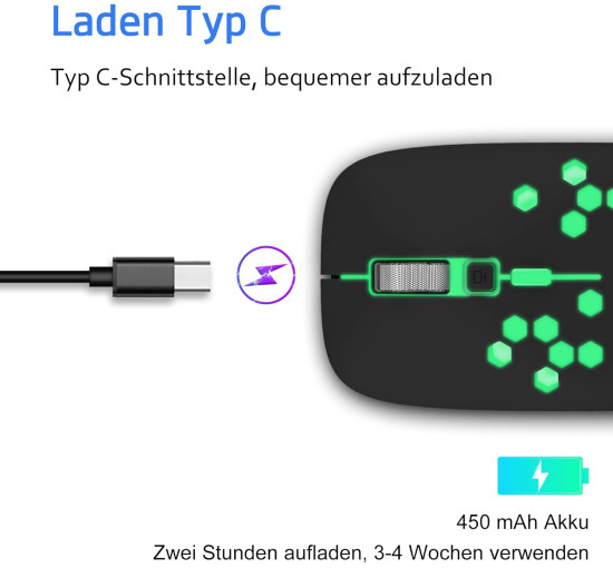 Беспроводная Bluetooth-мышь AE WISH ANEWISH черный (my-6138)