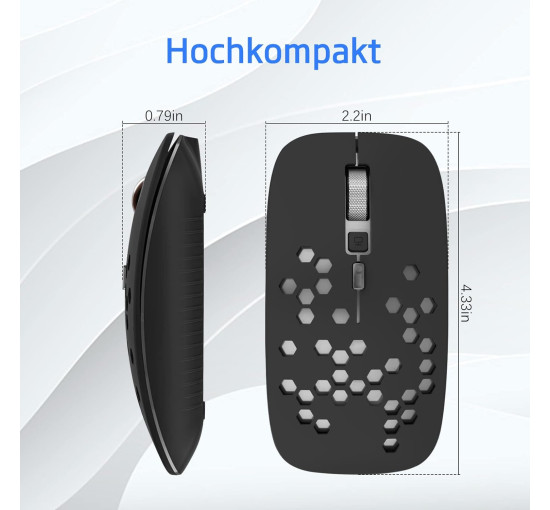 Беспроводная Bluetooth-мышь AE WISH ANEWISH черный (my-6138)
