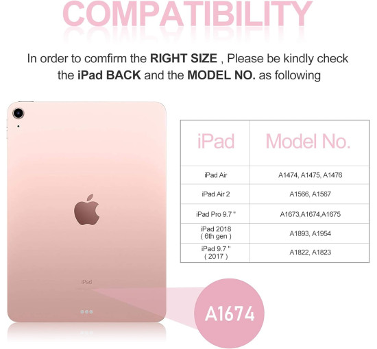 Чохол-клавіатура Jsvacva для iPad 9.7 2018 9.7 2017(my-6041)