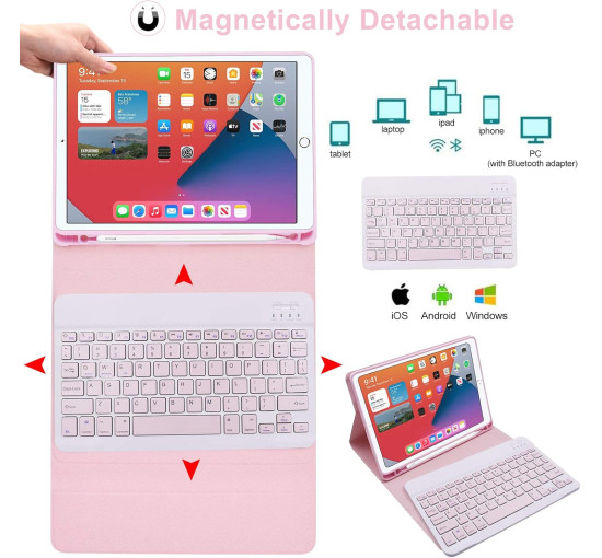 Чохол-клавіатура Jsvacva для iPad 9.7 2018 9.7 2017(my-6041)