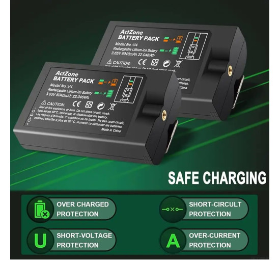 Аккумуляторная батарея для кольцевой видеокамеры ActZone 9343 3.65V 22.046Wh на 6040 mAh (my-11116)