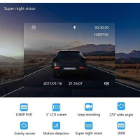  Автомобильный видеорегистратор Ssontong FHD 1080P 3-дюймовый IPS-экран (my-6057)