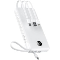 Повербанк VEEKTOMX 20000 mAh с 5 выходными портами и светодиодным дисплеем белый (my-6052)