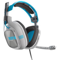 Проводная игровая гарнитура ASTRO A40 + MixAmp M80 серая/синяя Б/У (my-8092)