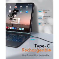 Чохол CHESONA для iPad Pro 11 дюймів з клавіатурою, зручною в установці магнітною підставкою з левітацією та сенсорною панеллю, Air 5/4 покоління, Чорний (my-008)